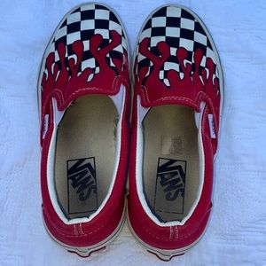 bloody checkered vans